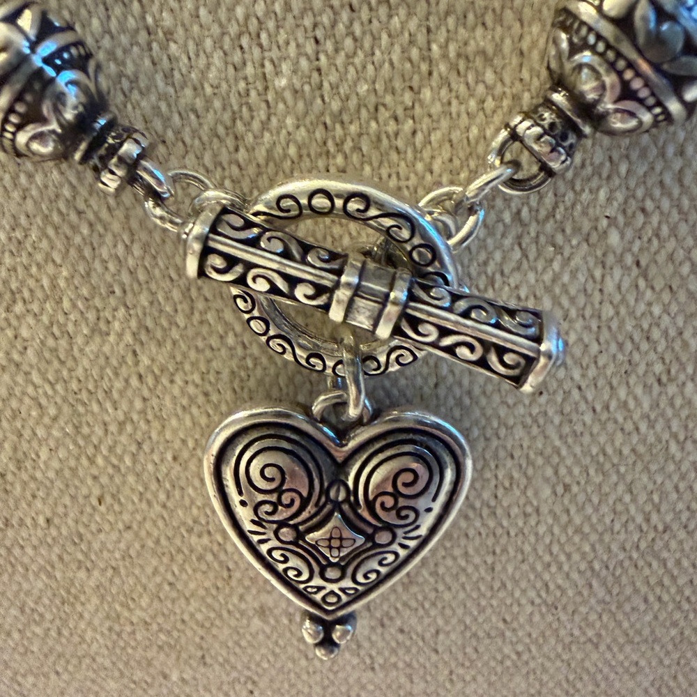 Brighton retired Silver Heart Pendant Necklace